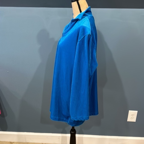 Vintage C.S.T velour quarterzip top size 1X women’s - Picture 3 of 6